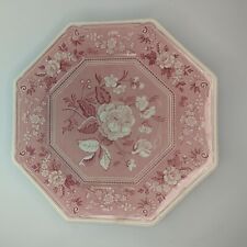 THE SPODE ARCHIVE SUTHERLAND COLLECTION BOTANICAL OCTAGONAL PINK FLORAL PLATE picture