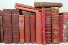 Lot 5 RED / Shades of RED Old Vintage Antique Rare Hardcover Random Books picture