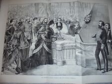 Princess Alexandra launches HMS Alexandra 1875 print ref AD picture
