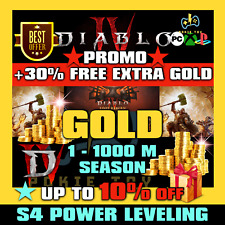 🔥DIABLO 4 GOLD SEASON 4✨EXTRA 30% FREE$✨1-5000 MILLION✨D4 DURIEL LEVEL CARRY S4 picture