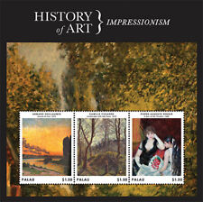 Palau 2013 - History of Art - Impressionism - Sheet of 3 Stamps Scott 1139 - MNH picture