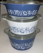 Pyrex  Colonial Mist Nesting Casserole Bowls with Lids (Set of 3) picture