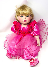 2006 Marie Osmond Porcelain Friendship Rose QVC Toddler Doll Original Pink Dress picture