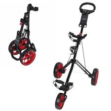 Caddymatic Golf Pro Lite 3 Wheel Golf Cart Black/Red picture
