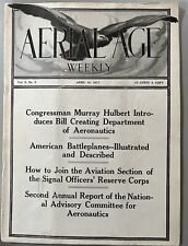 Aerial Age Weekly Magazine, April 1917, American Battle Planes Feature picture