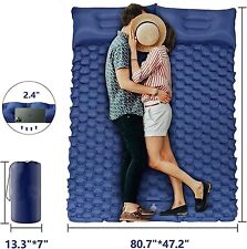 Portable Camping Sleeping Pad w/ Pillow Built-in Foot Pump for 2 persons picture