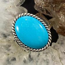 Carolyn Pollack Sterling Silver Oval Turquoise Decorated Ring Variety of Sizes picture