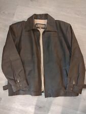 Columbia Leather Jacket Men's XXL 2XL Dark Brown Full Zip Coat NICE  picture