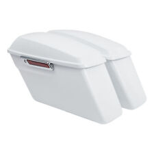 Hard Saddlebags Fit For Harley Road Electra Glide 14-24 Stone Washed White Pearl picture