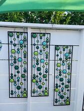 Metal Wall Art- Lush Mid Century Modern.36in X 10in picture