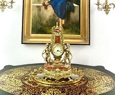 Clock Cherub Design Italian Brass and Marble NOT Working  Decor  Vintage Decor picture