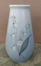 VTG B & G Lily of the Valley Blue Bud Vase Denmark Numbered 4.75