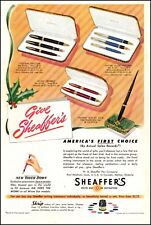 1948 Christmas AD  Give SCHAEFFER'S Fountain Pen & Pencil Sets  Skrip Ink 120722 picture