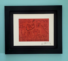 KEITH HARING + SIGNED VINTAGE 1989 PRINT FRAMED + BUY IT NOW picture