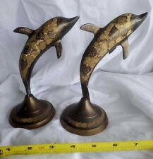 Antique Brass Set Of Dolphins  picture