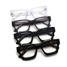 Deluxe Thick Acetate Retro Full Rim Eyeglass Frames Square Spectacles Glassses picture