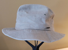 VTG STETSON Distressed Bush Safari Hat Cotton Canvas Fedora Bucket Hat - Size L picture