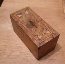 Antique Victorian Money Box Burr Walnut  picture