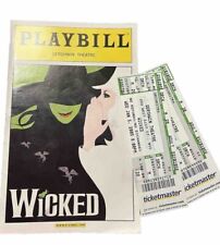 WICKED - PLAYBILL: Gershwin Theatre, Broadway Musical January 2005 W/ 2 Tickets picture