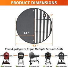 19.5“ Cast Iron Grill Grates for Akorn Kamado Ceramic,Pit Boss K24,Louisiana K24 picture