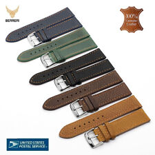Genuine Leather Watch Strap Vintage Thick Two-piece Band 18mm 20mm 22mm 24mm USA picture