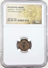 NGC Certified Justinian I AD 527-565 AE Pentanummium Byzantine - High Grade picture