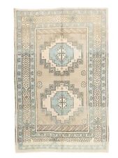 Faded Vintage Turkish Oushak Area Rug 3.10x5.8 ft Hand Woven Modern Wool Carpet picture