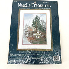 Needle Treasures COLUMBIA LANDING Boat Seascape Counted Cross Stitch Kit NEW picture