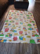 Vintage Sheets 1971 Peanuts Snoopy Charlie Brown Twin Flat Muslin JC Penny’s picture