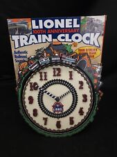 Lionel 100th Anniversary Animated Train Clock Wall Decor With Box L10SF picture