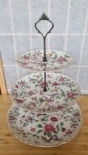 Old Foley James Kent Chinese Kent Cake Stand 3 Tier Vintage picture