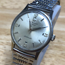 VTG Wittnauer Geneve By Longines Automatic Watch Swiss Men Silver Stretch Band picture
