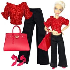 Eledoll Clothes Fashion Pack For The 12” Fashion Doll Red Set picture