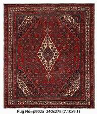 8' x 9' Persean Handmade Shirazi Hamadan Semi-Antique Rug #P902 picture
