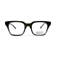Otis+Grey OG7001 Grey Green Striped square Mens Eyeglasses Frames 50-21-140 b1 picture