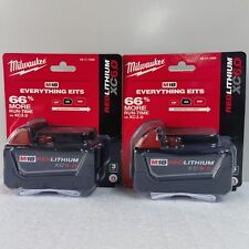 2-Pack --18V Milwaukee XC 48-11-1860 6.0 AH Batteries M18 --New Genuine picture