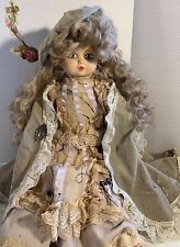 22” Very Old Antique? Bisque/Porcelain Head Doll W Cloth Body Gibson Girl? EUC picture