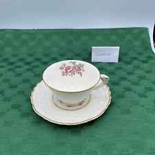 Vintage Pope Gosser China Rose Point 42 Cups & Saucers Floral Made in USA picture