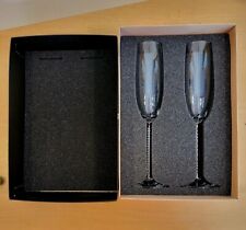 Lenox Jubilee Pearl Champagne Toasting Flutes Stemmed Goblets 2 Pack New picture