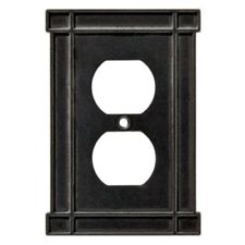 Black Duplex Wall Plate Arts & Crafts 144078 picture