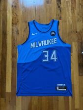 AUTHENTIC Nike ADV Giannis Antetokounmpo Milwaukee Bucks City Edition Jersey 52 picture