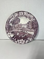 Antique Wood & Sons Purple Transfer Plate Enoch Woods And Castles Floral Flowers picture