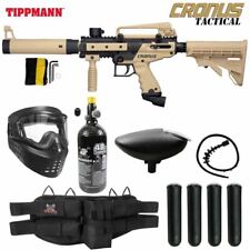 Maddog Tippmann Cronus Tactical Silver HPA Paintball Gun Starter Package - Tan picture