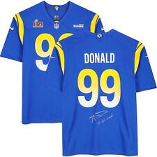 Aaron Donald Rams Signed Super Bowl LVI Champions Royal Nike Game Jersey w/Insc picture