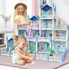 14 Rooms Huge Dollhouse with 2 Dolls Doll House + Colorful Lights Gifts for Girl picture