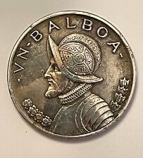 1934 Panama Un VN Balboa, 90% Silver, Nice Toning & Definition picture