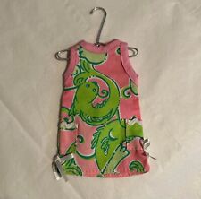 HTF Vintage LION Fish Print LILLY PULITZER Dress Christmas Ornament picture