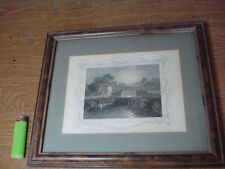 Very old Vintage Engraving  ''Old Windsor Locks'', with old frame. picture