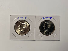 2007 P&D KENNEDY HALF DOLLAR Set (2 COIN SET) Uncirculated. picture