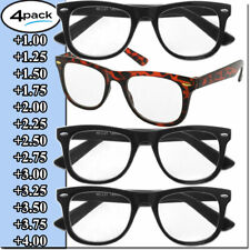 Mens Womens Reading Glasses 4 Pairs Unisex Classic Retro Style Readers All Power picture